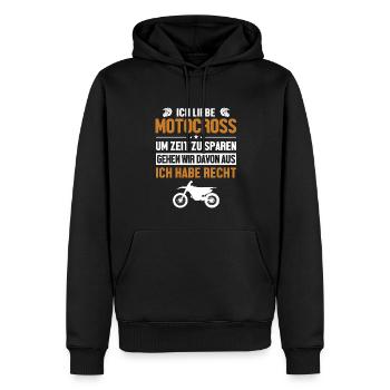 Motocrossliebhaber chapeau immer Recht Racing Riders - Sweat à capuche Premium bio Homme - noir - Devant - Nico (187cm)