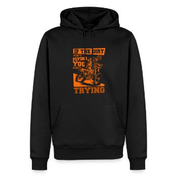 Si la terre ne vole pas, vous n’essayez pas de faire de la course - Sweat à capuche Premium bio Homme - noir - Devant - Nico (187cm)