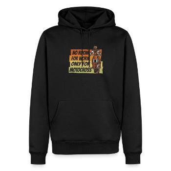 Kein Platz für Arbeit nur für Motocross-Rennfahrer - Männer Premium Bio Hoodie - Schwarz - Vorne - Nico (187cm)