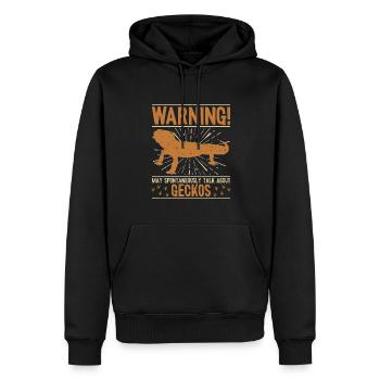 peut parler spontanément de Geckos Lézard - Sweat à capuche Premium bio Homme - noir - Devant - Nico (187cm)