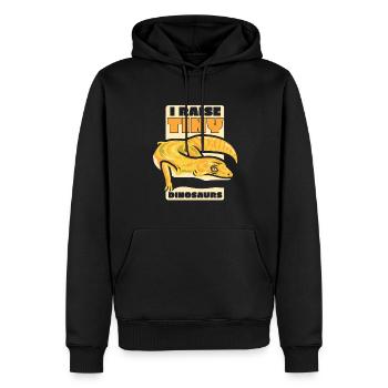 Ich züchte winzige Dinosaurier Gekkota Schopfeidechse - Männer Premium Bio Hoodie - Schwarz - Vorne - Nico (187cm)