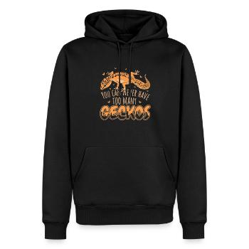On ne peut jamais avoir trop de geckos gekkota à crête - Sweat à capuche Premium bio Homme - noir - Devant - Nico (187cm)