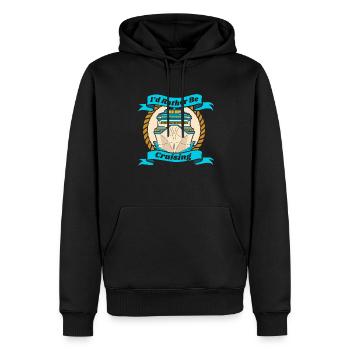 Je préfère être en croisière vacances - Sweat à capuche Premium bio Homme - noir - Devant - Nico (187cm)