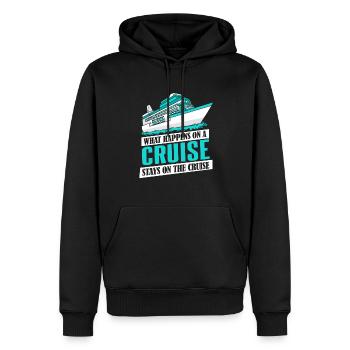Que se passe-t-il en croisière Séjours en croisière Croisière - Sweat à capuche Premium bio Homme - noir - Devant - Nico (187cm)
