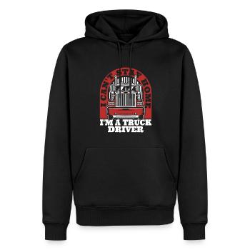Ich kann nicht zu Hause bleiben Trucker Truckie Legends Liebhaber - Männer Premium Bio Hoodie - Schwarz - Vorne - Nico (187cm)