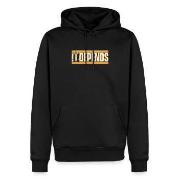 Ça dépend Conseiller juridique Procureur général Avocat - Sweat à capuche Premium bio Homme - noir - Devant - Nico (187cm)
