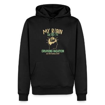 Mon cerveau est composé à 95 % de passagers de vacances en croisière - Sweat à capuche Premium bio Homme - noir - Devant - Nico (187cm)