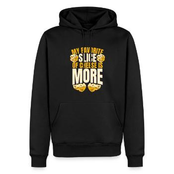 Ma tranche de fromage préférée est plus Maker Queso - Sweat à capuche Premium bio Homme - noir - Devant - Nico (187cm)