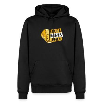 Gouda Vibes Only Maker Queso Amateur de fromager - Sweat à capuche Premium bio Homme - noir - Devant - Nico (187cm)