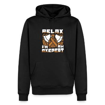 Relax I’m An Axepert Hache de compétition de lancer de hache - Sweat à capuche Premium bio Homme - noir - Devant - Nico (187cm)