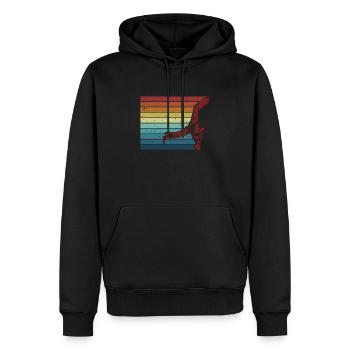 Retro Ginga Capoeirista Tanzprofi - Männer Premium Bio Hoodie - Schwarz - Vorne - Nico (187cm)