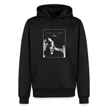 Capoeira Danse chinoise Hanzi Ginga Capoeirista - Sweat à capuche Premium bio Homme - noir - Devant - Nico (187cm)