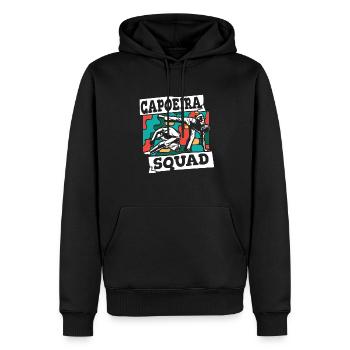 Danse de l’équipe de capoeira Ginga Capoeirista - Sweat à capuche Premium bio Homme - noir - Devant - Nico (187cm)