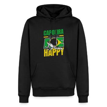 La capoeira me rend heureux Capoeirista Ginga Dance - Sweat à capuche Premium bio Homme - noir - Devant - Nico (187cm)