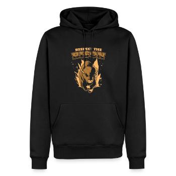 Respekt Die Bisons Büffel Amerikanische Bisons Bovinae - Männer Premium Bio Hoodie - Schwarz - Vorne - Nico (187cm)