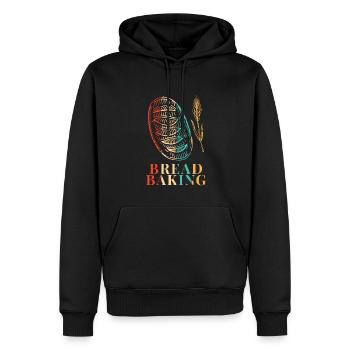 Pâte à pain rétro Bread Dough Bread Queen Lover - Sweat à capuche Premium bio Homme - noir - Devant - Nico (187cm)