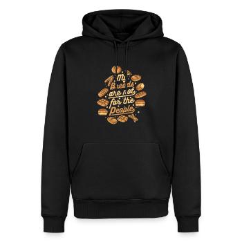 Meine Brote sind nicht für die Leute Brotbackautomat - Männer Premium Bio Hoodie - Schwarz - Vorne - Nico (187cm)