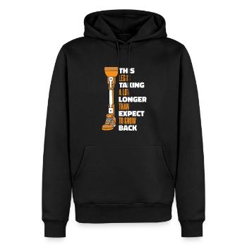 Das Bein braucht länger, um wieder zu wachsen Benutzerbein - Männer Premium Bio Hoodie - Schwarz - Vorne - Nico (187cm)