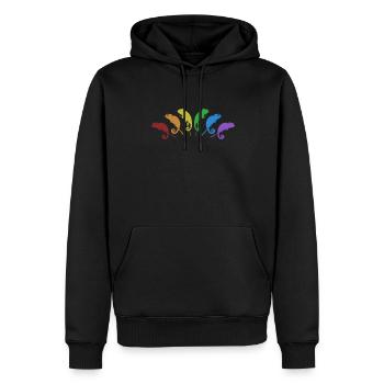 Caméléons LGBT Rainbow Panther Veiled Lover - Sweat à capuche Premium bio Homme - noir - Devant - Nico (187cm)
