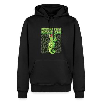 Fais semblant d’être un caméléon amoureux de la panthère voilée - Sweat à capuche Premium bio Homme - noir - Devant - Nico (187cm)