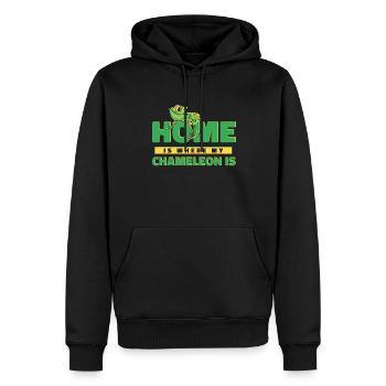 Home Is Where My Chameleon Is Veiled Panther - Men’s Premium Organic Hoodie - black - Front - Nico (187cm)