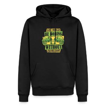 La vie serait ennuyeuse sans Chameleons Panther - Sweat à capuche Premium bio Homme - noir - Devant - Nico (187cm)