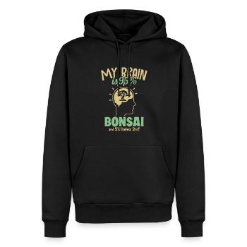Mein Gehirn besteht zu 95% aus Bonsai Penjing Indoor Bonsai - Männer Premium Bio Hoodie - Schwarz - Vorne - Nico (187cm)