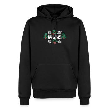 Dinge, die ich in meiner Freizeit mache Bonsai Töpfe Penjing - Männer Premium Bio Hoodie - Schwarz - Vorne - Nico (187cm)