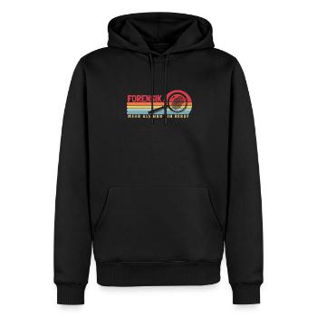 Forensik mehr als ein Beruf Science Forensic - Men’s Premium Organic Hoodie - black - Front - Nico (187cm)