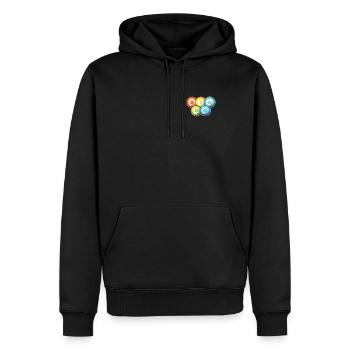Bingo Logo Emblem Caller Daubers Professional - Männer Premium Bio Hoodie - Schwarz - Vorne - Nico (187cm)