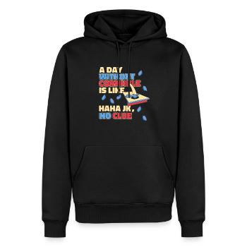 Ein Tag ohne Cornhole ist wie ein Sitzsack mit Brettern - Männer Premium Bio Hoodie - Schwarz - Vorne - Nico (187cm)
