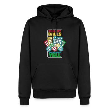 Pull My Balls And Make Me Yell Daubers - Men’s Premium Organic Hoodie - black - Front - Nico (187cm)