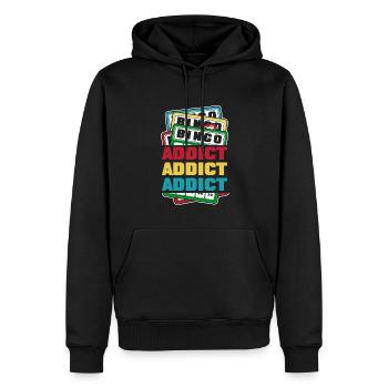Bingo Addict Caller Daubers Professional Bingo - Men’s Premium Organic Hoodie - black - Front - Nico (187cm)