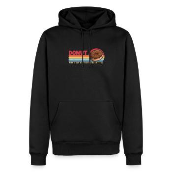 Donut mehr als ein Nahrungsmittel Doughnut Maker - Sweat à capuche Premium bio Homme - noir - Devant - Nico (187cm)