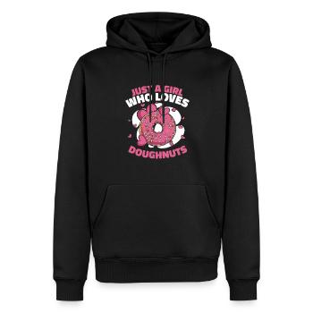 Mädchen, Das Donuts liebt Donuts Maker Glasiert - Männer Premium Bio Hoodie - Schwarz - Vorne - Nico (187cm)