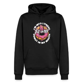 I'm Into Fitness Doughnut Maker Glazed Lover Donut - Men’s Premium Organic Hoodie - black - Front - Nico (187cm)
