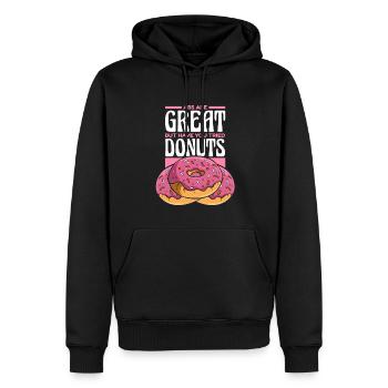 Bauchmuskeln sind großartig, aber ich habe Donuts Donuts probiert - Männer Premium Bio Hoodie - Schwarz - Vorne - Nico (187cm)