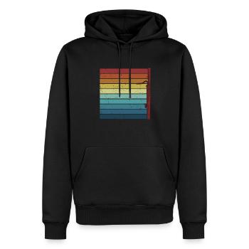 Retro Fagott Instrument Aerophone Music Player - Männer Premium Bio Hoodie - Schwarz - Vorne - Nico (187cm)