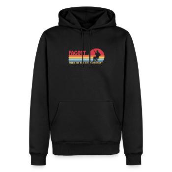 Fagott mehr als ein Instrument Aerophone Music - Männer Premium Bio Hoodie - Schwarz - Vorne - Nico (187cm)
