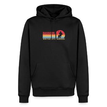 Fagott mehr als ein Instrument Aerophon Musik - Männer Premium Bio Hoodie - Schwarz - Vorne - Nico (187cm)