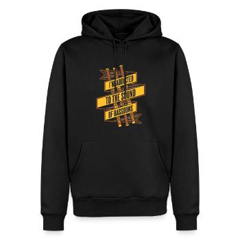 Süchtig nach dem Klang der Fagotte Aerophon-Musik - Männer Premium Bio Hoodie - Schwarz - Vorne - Nico (187cm)