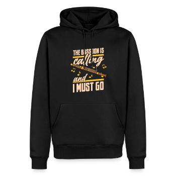 Fagott ruft und ich muss gehen Aerophone Musik - Männer Premium Bio Hoodie - Schwarz - Vorne - Nico (187cm)