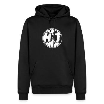 Don't Hit Me Team Game Prisonball Player Dodgeball - Men’s Premium Organic Hoodie - black - Front - Nico (187cm)