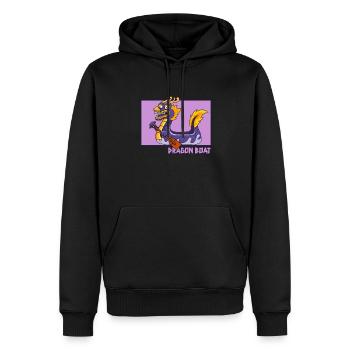 Dragon Boat Doodle Équipe de tambours chinois Hanzi - Sweat à capuche Premium bio Homme - noir - Devant - Nico (187cm)