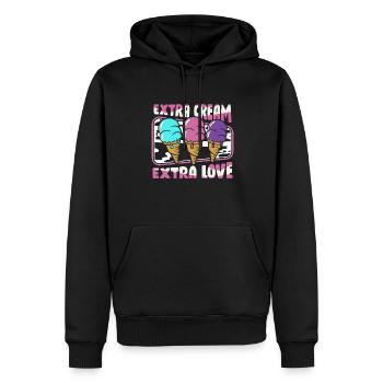 Extra Cream Extra Love Maker Gelato Frozen - Sweat à capuche Premium bio Homme - noir - Devant - Nico (187cm)