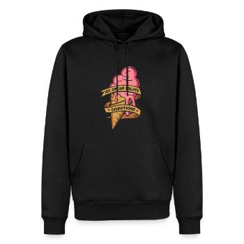 Eiscreme löst alles, was Liebhaber von Eismaschinen haben - Männer Premium Bio Hoodie - Schwarz - Vorne - Nico (187cm)