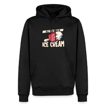 Tout ce dont vous avez besoin est une sorbetière Gelato Lover Ice - Sweat à capuche Premium bio Homme - noir - Devant - Nico (187cm)