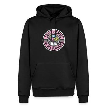L’amour vient dans toutes les saveurs Gelato Maker Lover Ice - Sweat à capuche Premium bio Homme - noir - Devant - Nico (187cm)