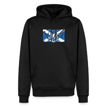 Dudelsackspieler Schottland Flagge Great Highland Blasrohr - Männer Premium Bio Hoodie - Schwarz - Vorne - Nico (187cm)