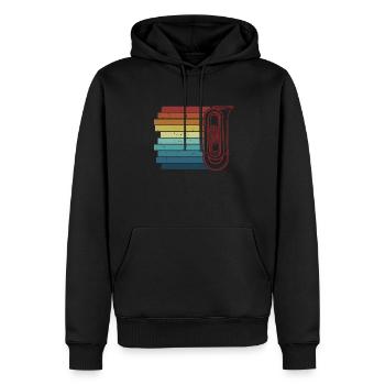 Retro Euphoniumist Instrument Euphonist Player - Men’s Premium Organic Hoodie - black - Front - Nico (187cm)